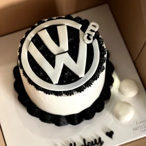 Volkswagen Logolu Butik Doğum Günü Pastası